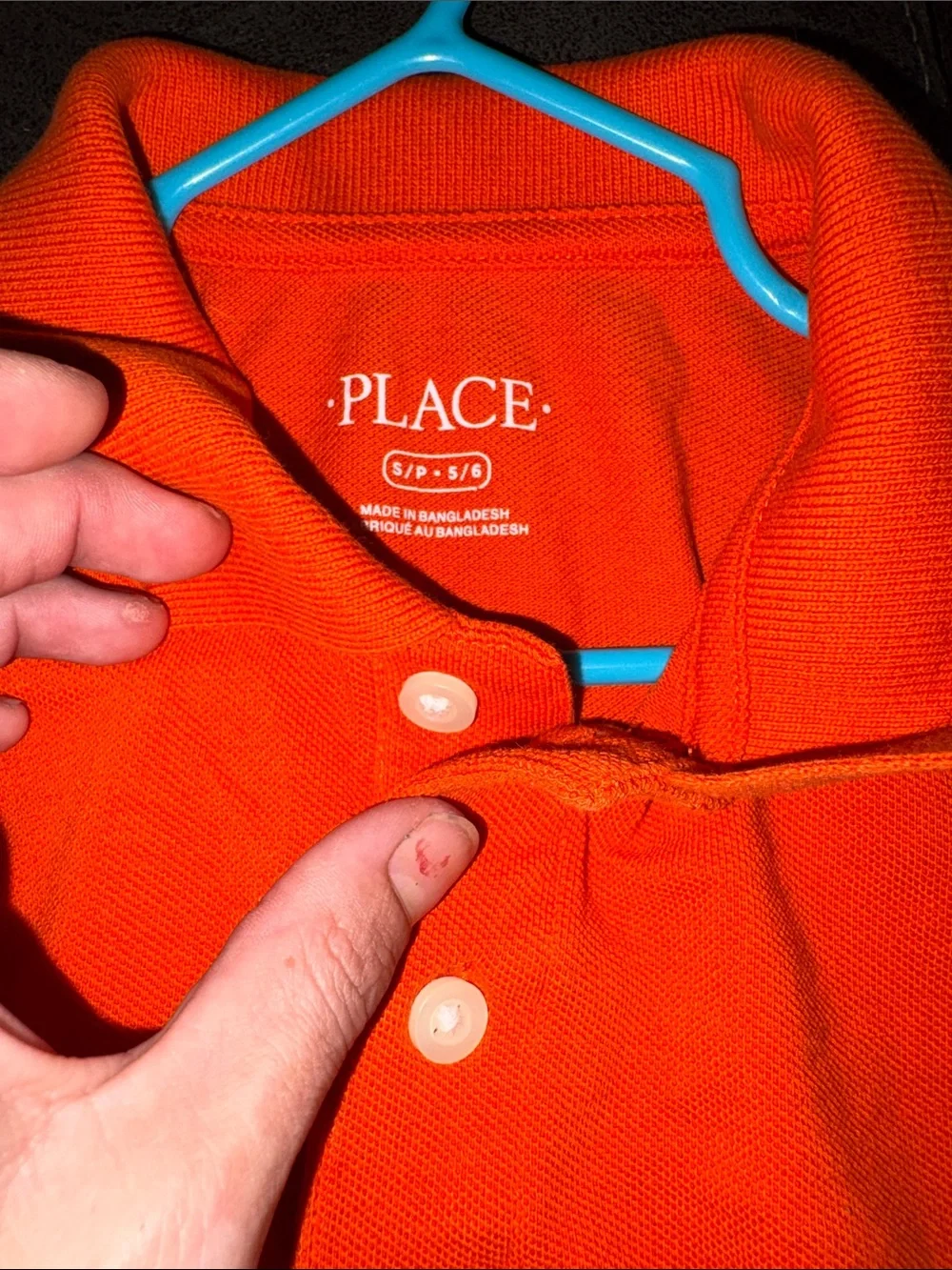 3/$20! Boys small size 5 6 collared shirt The Children's Place Orange Polo Tee